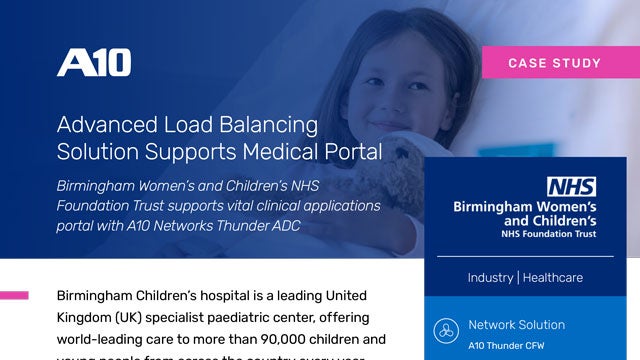 Erweiterte Load-Balancing-Lösung unterstützt medizinisches Portal Fallstudie