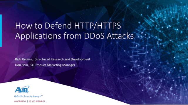 How to Defend HTTP/HTTPS Applications from DDoS Attacks