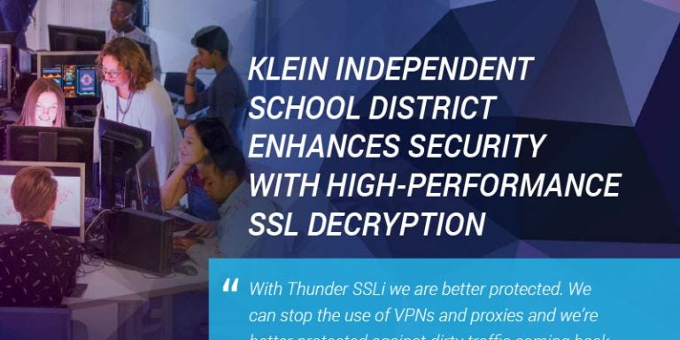Klein ISD Enhanced Security with SSL/TLS Decryption