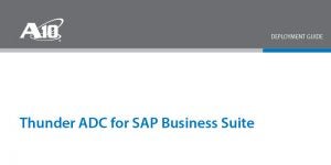 SAP Business Suite Deployment Guide