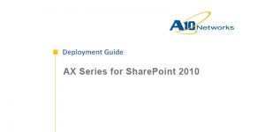 Microsoft Office SharePoint Server 2010 Deployment Guide
