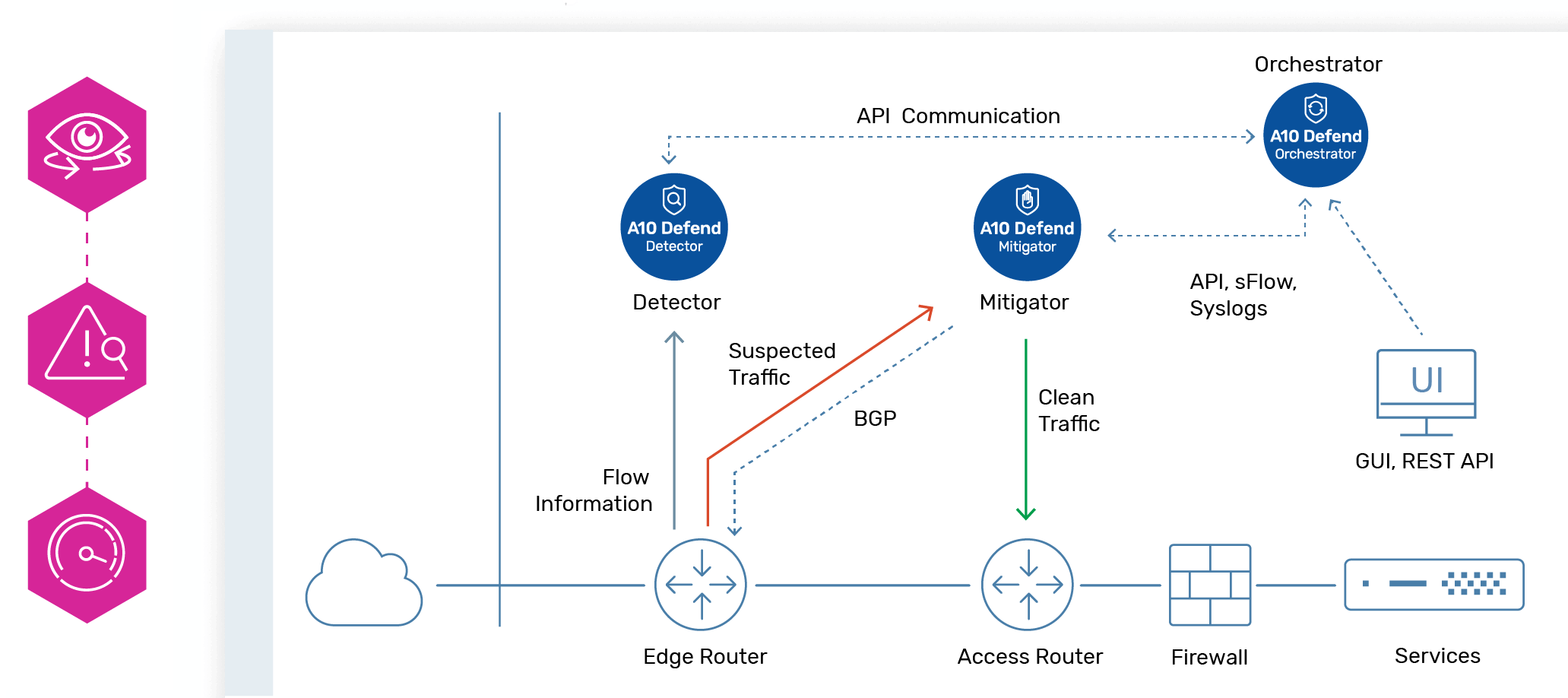 Screenshot of how A10 Defend Detector works