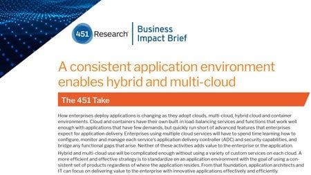 Consistent Application Environment Enables Hybrid and Multi-Cloud
