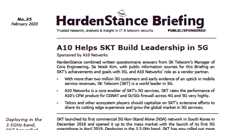 A10 Helps SKT Build Leadership in 5G