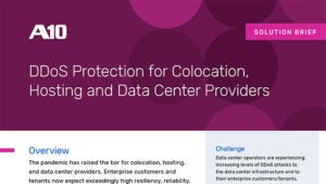 Screenshot of solution brief titled, Data Center DDoS Protection