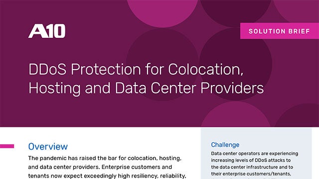 Data Center DDoS Protection Solution Brief
