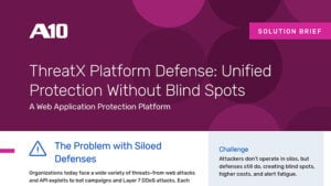 A10 ThreatX Platform Defense: Unified Protection Without Blind Spots. A Web Application Protection Platform. Solution Brief.