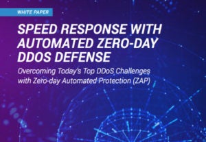 Speed Response with Automated Zero-day DDoS Defense White Paper
