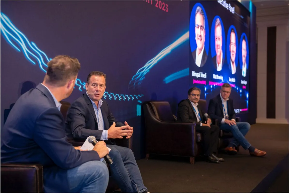 The A10 Networks executive leadership team pictured together at the Accelerate Affinity Partner Summit in Antalya, Turkey