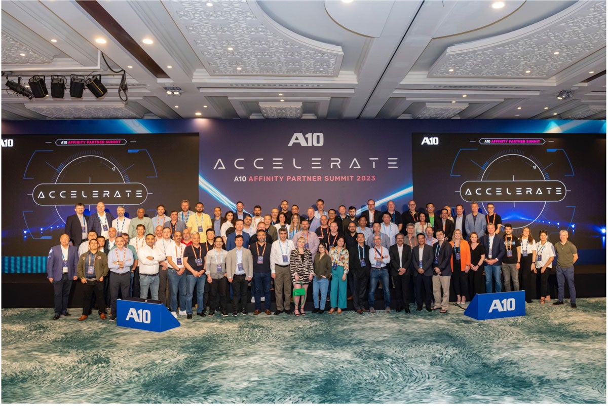 A group of business professionals pictured together at the Accelerate Affinity Partner Summit in Antalya, Turkey