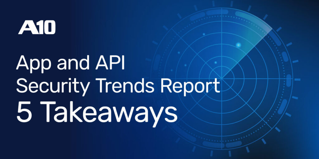 A10 App and API Security Trends Report: 5 Takeaways, highlighting key insights on application and API security.