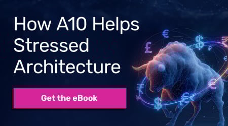 So unterstützt A10 gestresste Architekten – mit Bullen- und Währungssymbolen. Schaltfläche: eBook herunterladen.