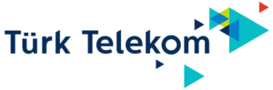 Alt text: Logo of Türk Telekom showcasing vibrant geometric shapes and the brand name in bold typography.