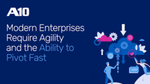 A10: Flexible Licensing for Fast-moving Enterprises with cloud and technology icons representing innovation.