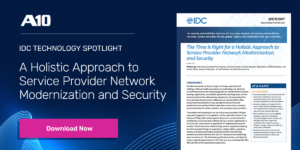 IDC Technology Spotlight: A Holistic Approach to Service Provider Network Modernization and Security