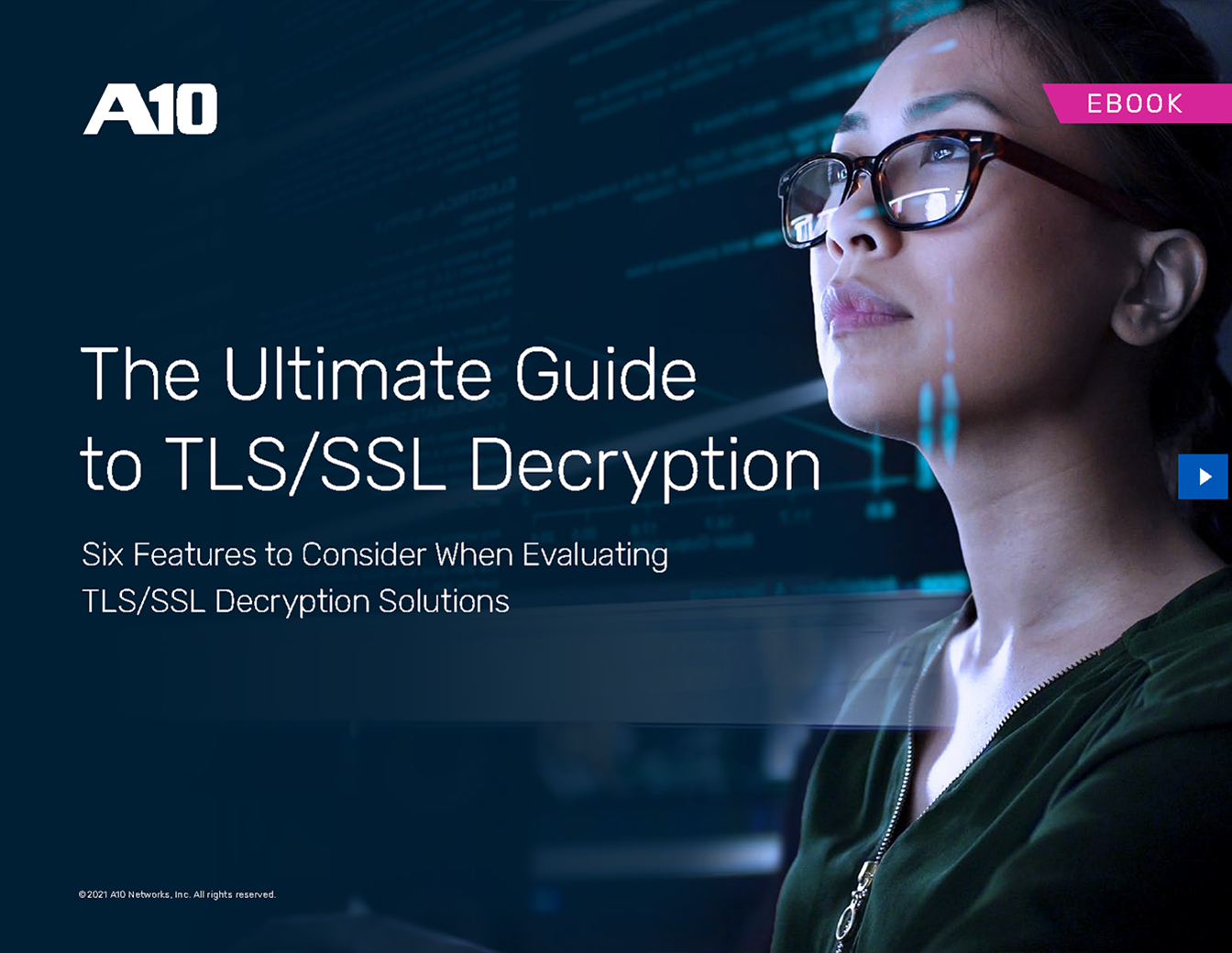 The Ultimate Guide to TLS/SSL Decryption ebook cover, with text that reads: The Ultimate Guide to TLS/SSL Decryption, Six features to consider when evaluating TLS/SSL decryption solutions