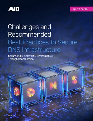 Screenshot of the white paper titled, 'Challenges and Recommended Best Practices to Secure DNS Infrastructure'