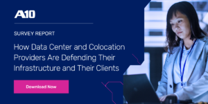 Preview of the survey report titled, DDoS Protection Trends among Data Center and Colocation Providers