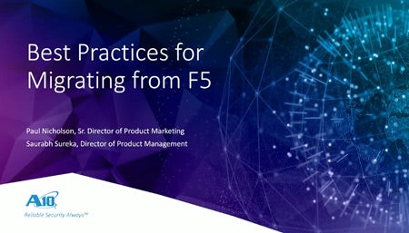 Best Practices for Migrating from F5