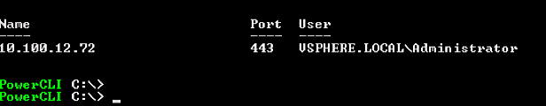 Connecting vCenter from PowerCLI console