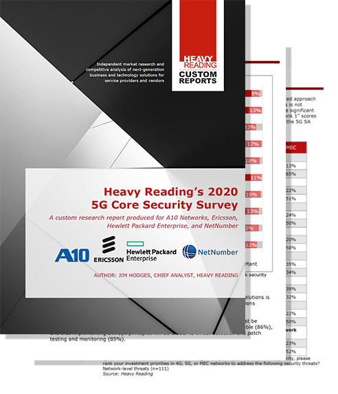 Screenshot of Heavy Reading’s 2020 5G Core Security Survey Report